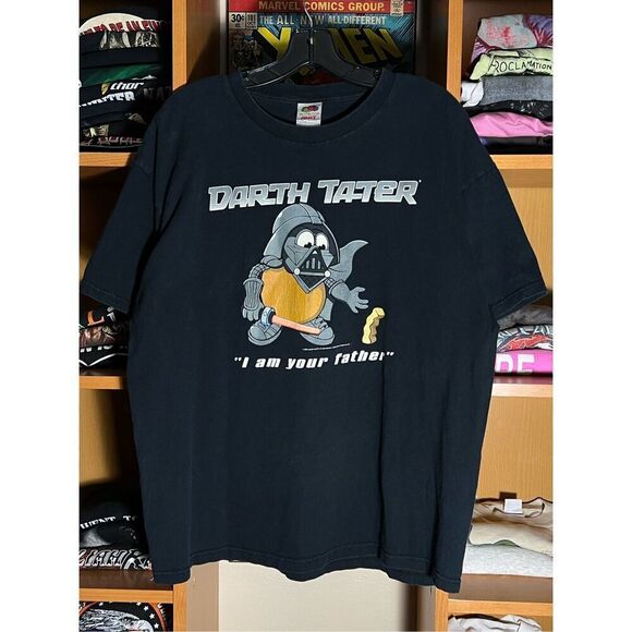 Vintage Y2K Star Wars Darth Vader Mr Potato Head Tee - Picture 1 of 6
